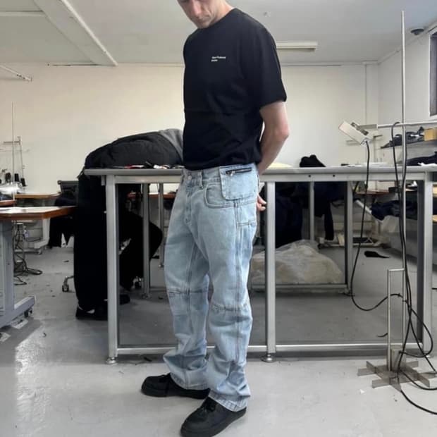 플라스틱프로덕트 백 데님 m