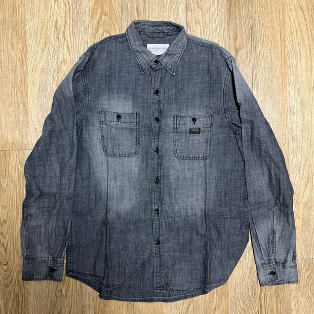 폴로 데님앤서플라이 샴브레이 셔츠 그레이