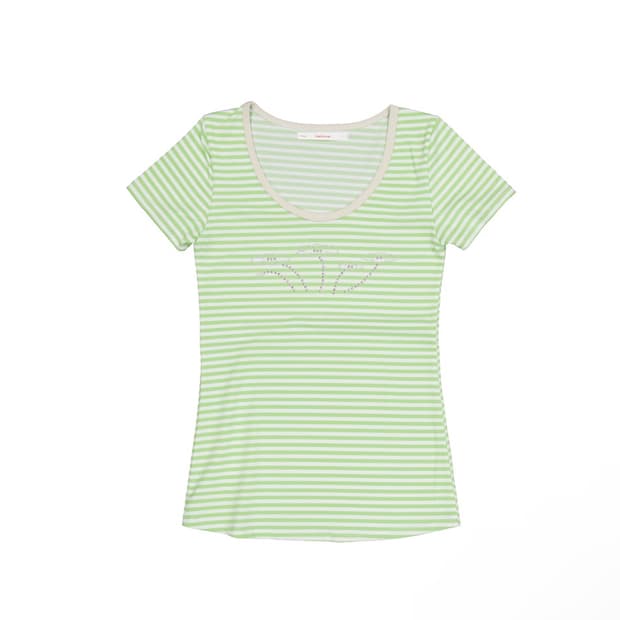 영마일웨어 daisy dust stripe t-shirt_green