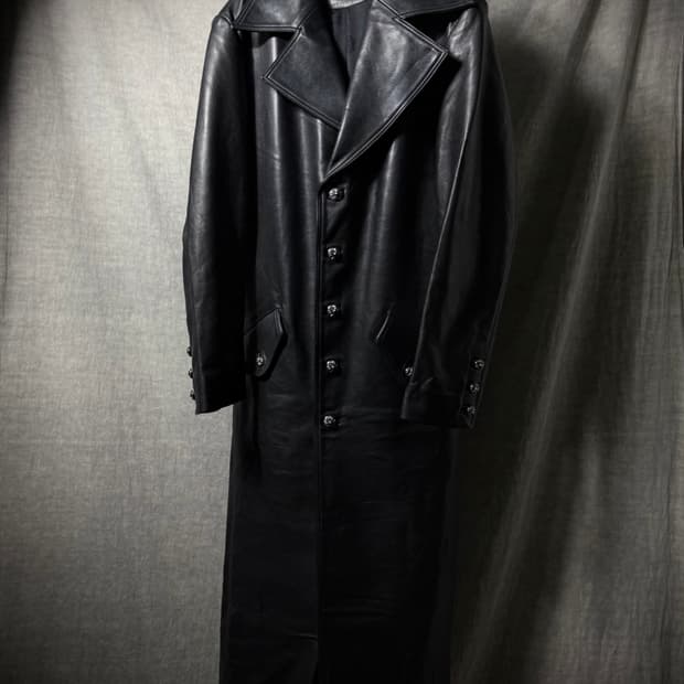 Chrome Hearts Cow Leather Long Coat 