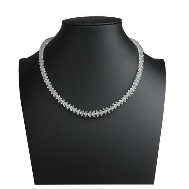 백수정 목걸이 18K 옐로골드 잠금