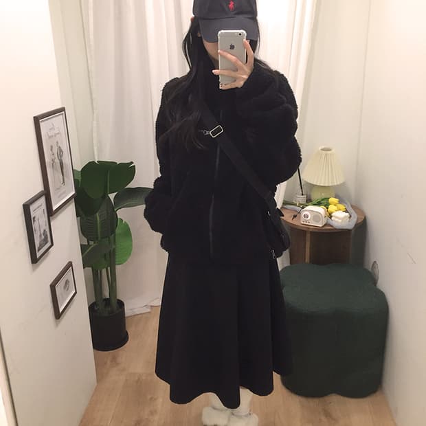 공용 휠라 양털 후리스 집업 100