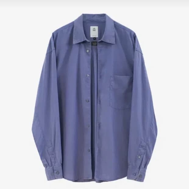 [2] 폴리테루 루즈드 텐코 셔츠 워시드 블루