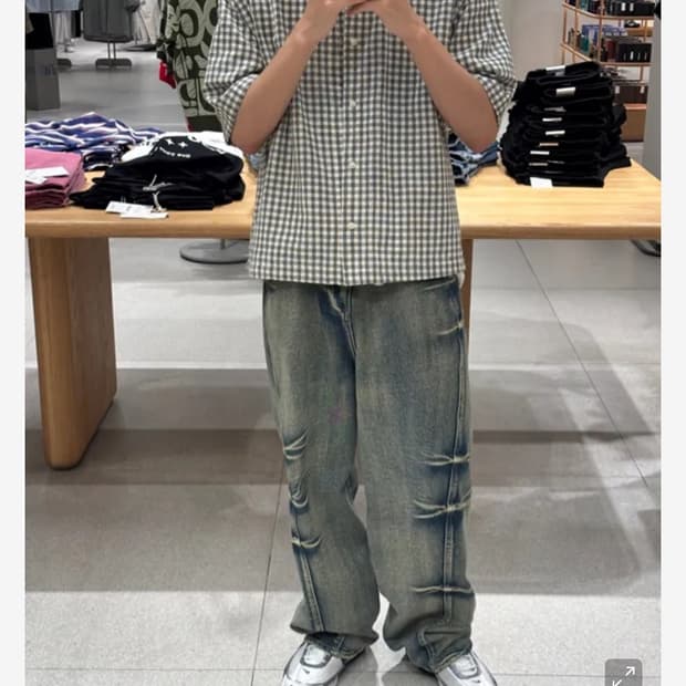 메종미네드 PINCH WIND 데님 팬츠 46스탠다드