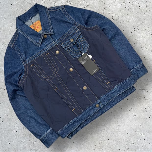 [S] 트루릴리젼 데님 퀼팅 자켓 블루 새상품 B473