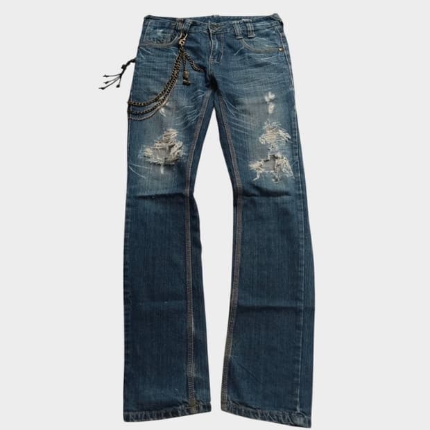 Semantic design 세만틱 디자인 데님 팬츠 디스트로이드진