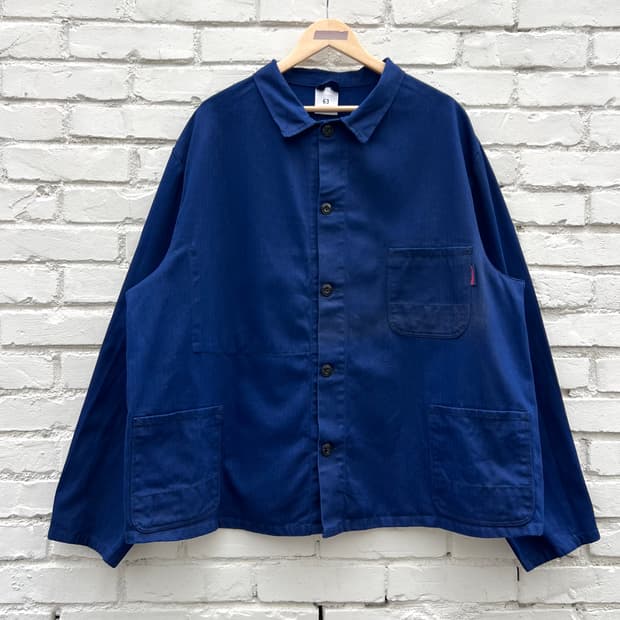 (DEADSTOCK)(BIGSIZE)OLD 헤링본트윌코튼 프렌치워크자켓