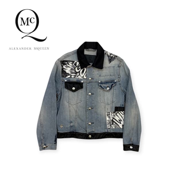 알렉산더맥퀸 패치워크 데님자켓