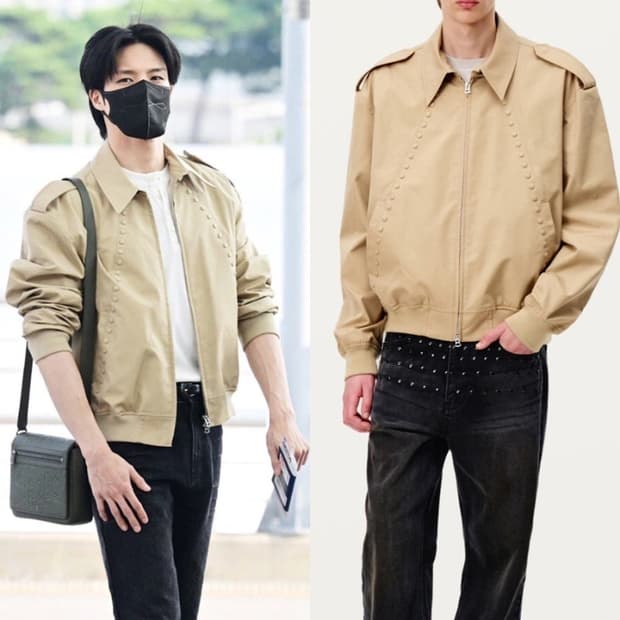 구매합니다[48]스테판쿡 솔리드 옴므 베이지 스터드 블루종