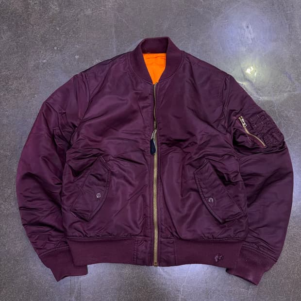 알파인더스트리 MA-1 마룬 항공점퍼 버건디 XL