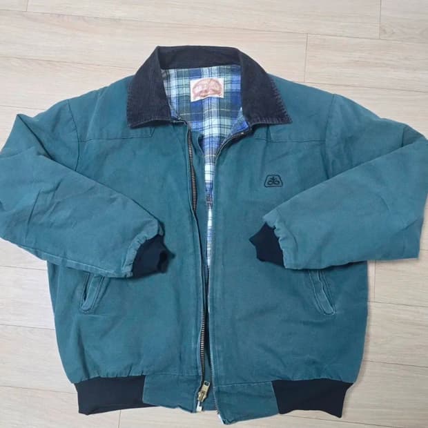 Pella 빈티지 캔버스 봄버 재킷 Pionee