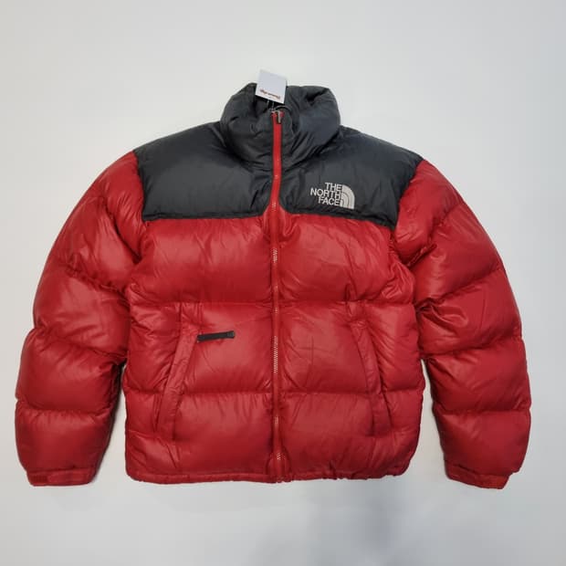 노스페이스 눕시 700 패딩 레드