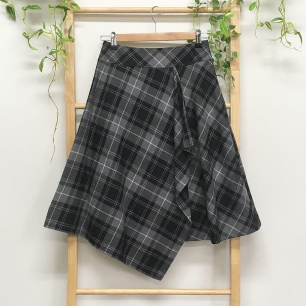 JPN/ 레이어드스터트 모리룩스커트 체크스커트 체크플레어스커트