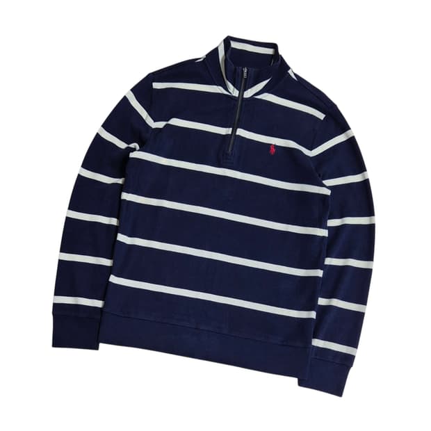 폴로 랄프로렌 반집업 스트라이프 맨투맨