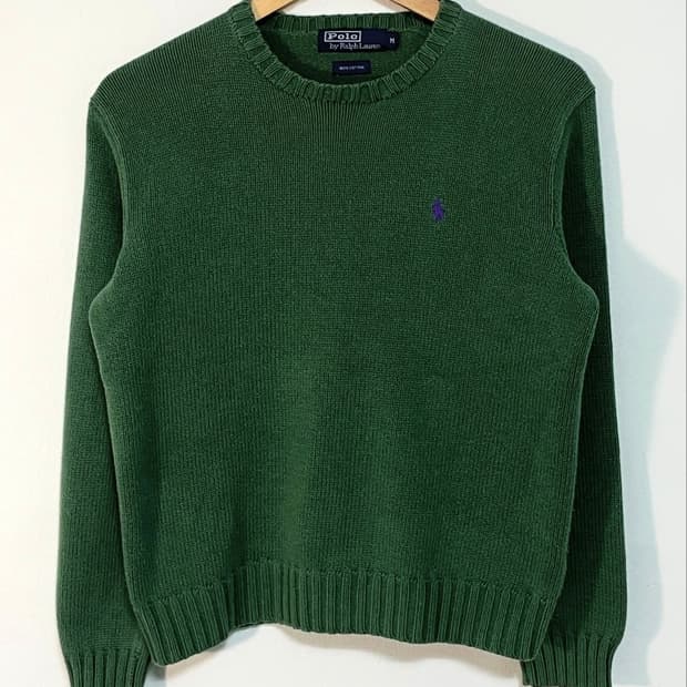 폴로 포니 그린 니트