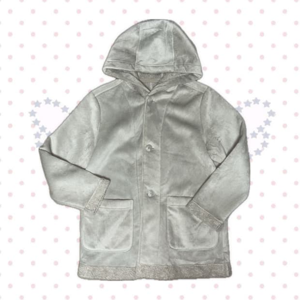 모리걸 데일리 약기모털안감 연그레이 후드 코트