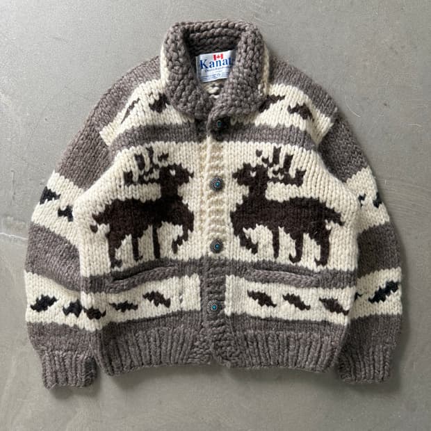 Kanata Cowichan Heavy Wool Cardigan 