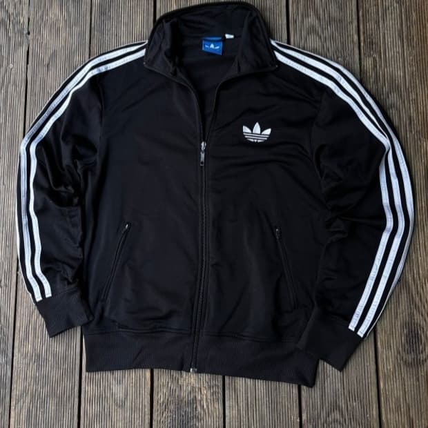 아디다스 파이어버드 블랙 검정 트랙탑 져지집업 100/L