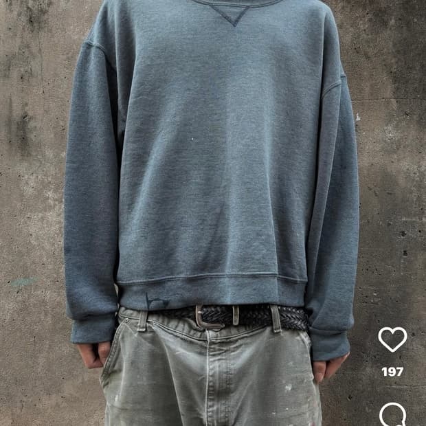 러셀 90‘s 플레인 스웻셔츠