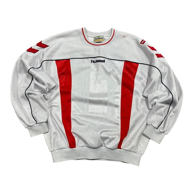 ✨ (바배) 험멜 화이트 레드 배색 맨투맨 