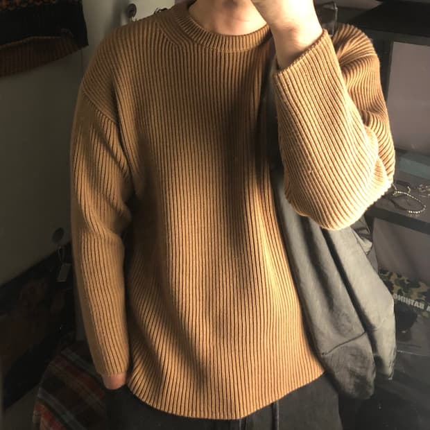 오라리 슈퍼 파인 울 립 니트