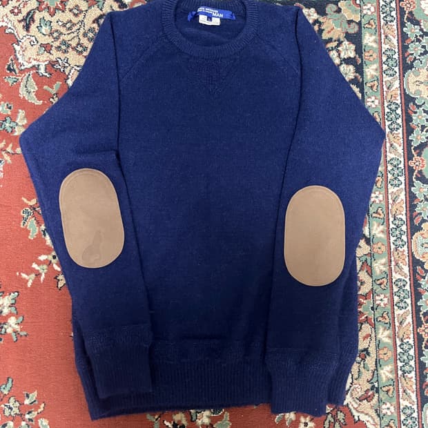 준야와타나베 꼼데가르송 엘보우 패치 알파카 캐시미어 니트