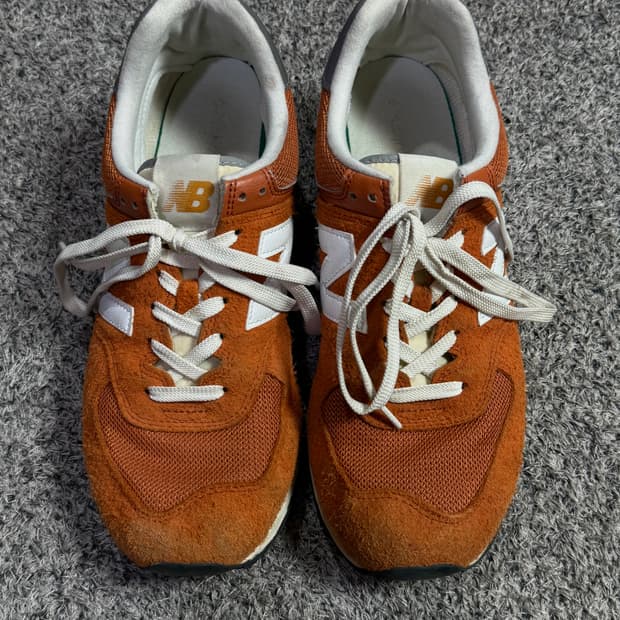 뉴발란스 574 헤리티지 오렌지 버스트 화이트