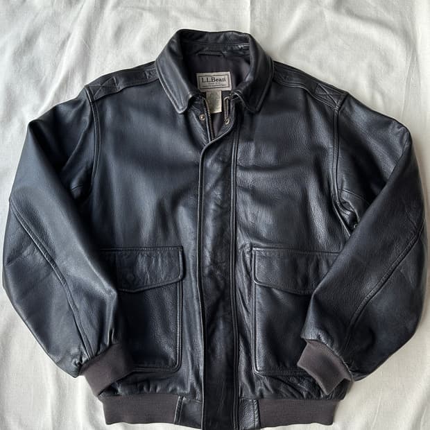 LL Bean 엘엘빈 A2 고트스킨 레더 자켓 M
