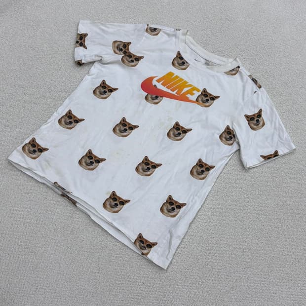 XL 나이키 시바견 반팔 티셔츠 0325E