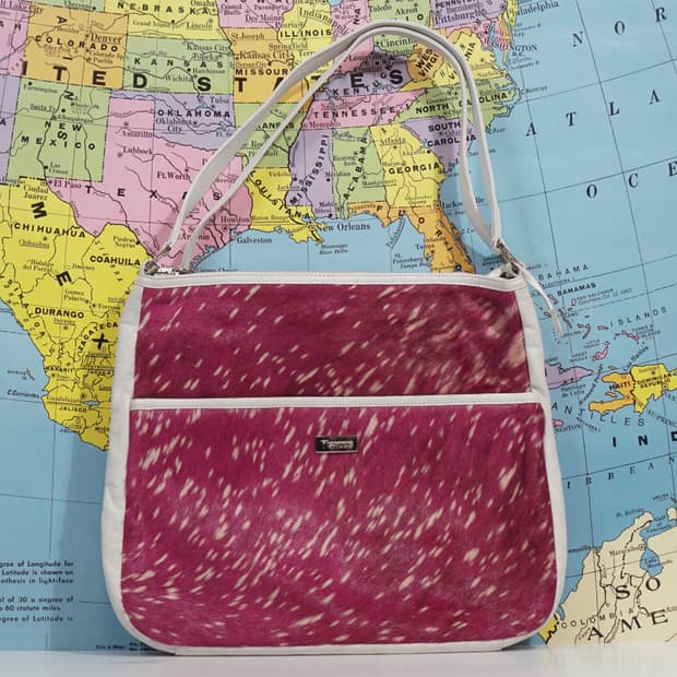 요지야마모토 Ysaccs 포니 헤어 레더 백