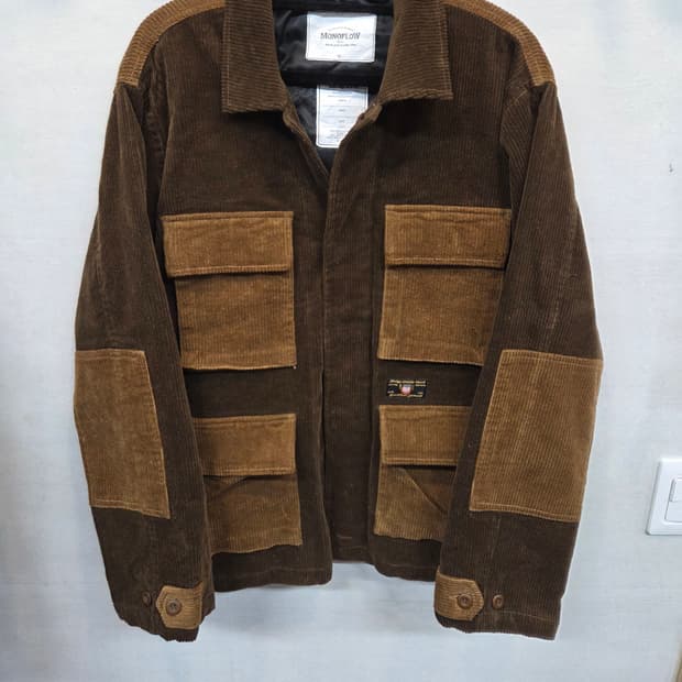 모노플로우 아메카지 코듀로이 트림포켓 자켓 M