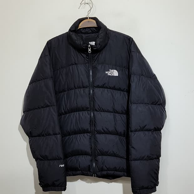 (100) 노스페이스 구스다운 패딩점퍼 블랙 700 거위털 자켓 