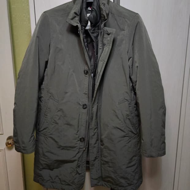 (마지막가격) 헨리코튼 구스다운 그레이 파일럿코트 100사이즈