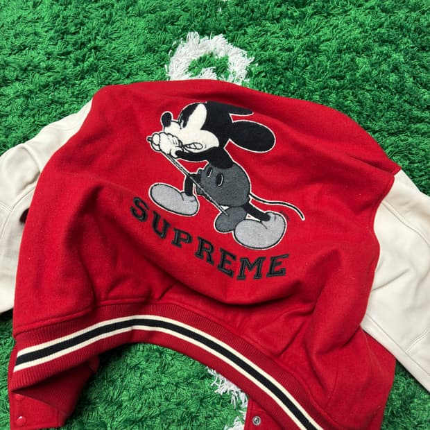 슈프림 x 넘버나인 미키마우스 바시티 25/fw