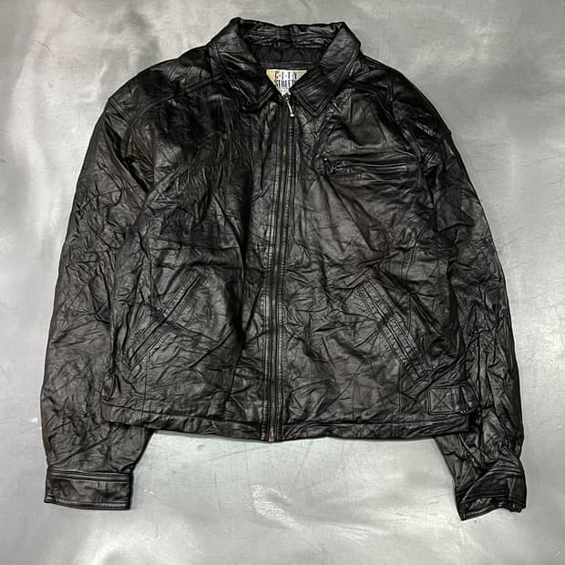  city streets 리얼레더 자켓 y14987