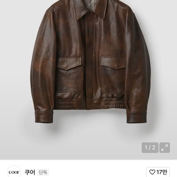 쿠어 베지터블 a2레더자켓