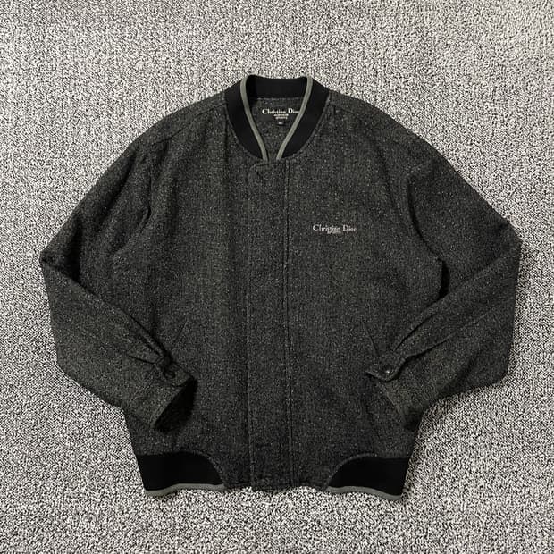 빈티지9. 크리스찬 디올 DIOR 몬슈어 스포츠 헤링본 블루종 자켓