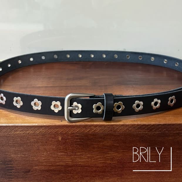 [UNISEX] ANN2 플라워 아일렛 이태리 소가죽 웨스턴 벨트