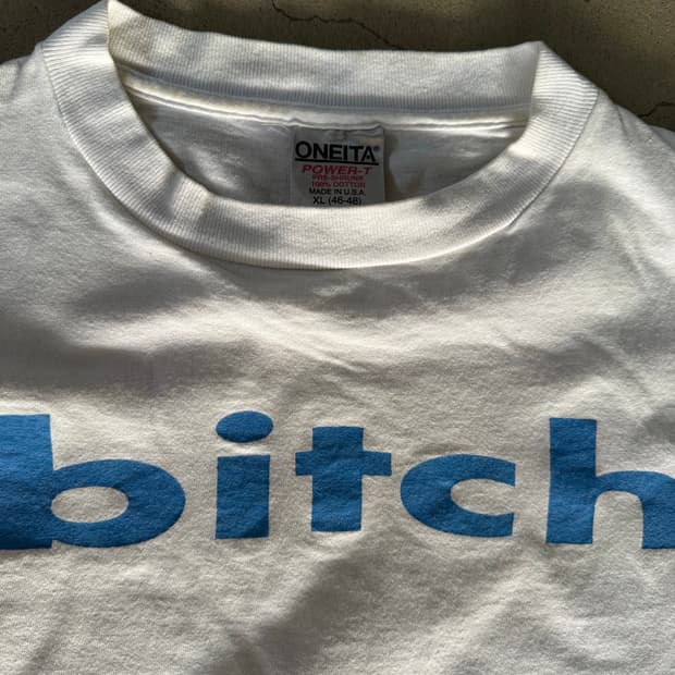 190$ 빈티지 Bitch 스케이트보드 티셔츠 XL