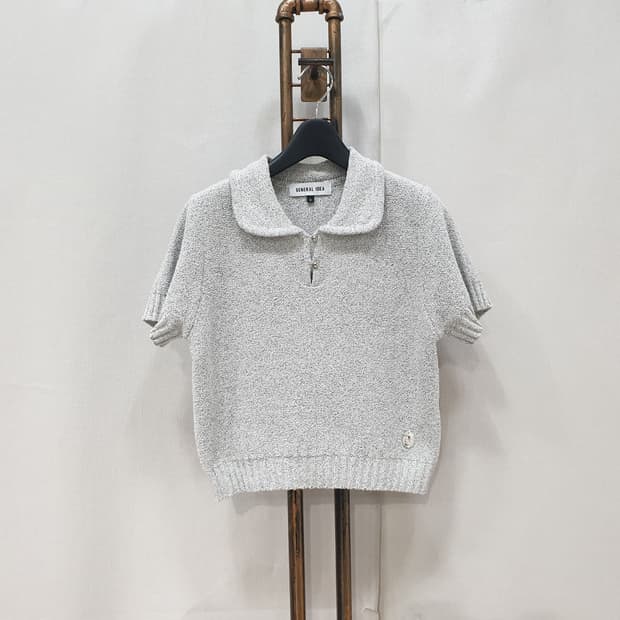 제너럴아이디어 부클 반팔 니트 S