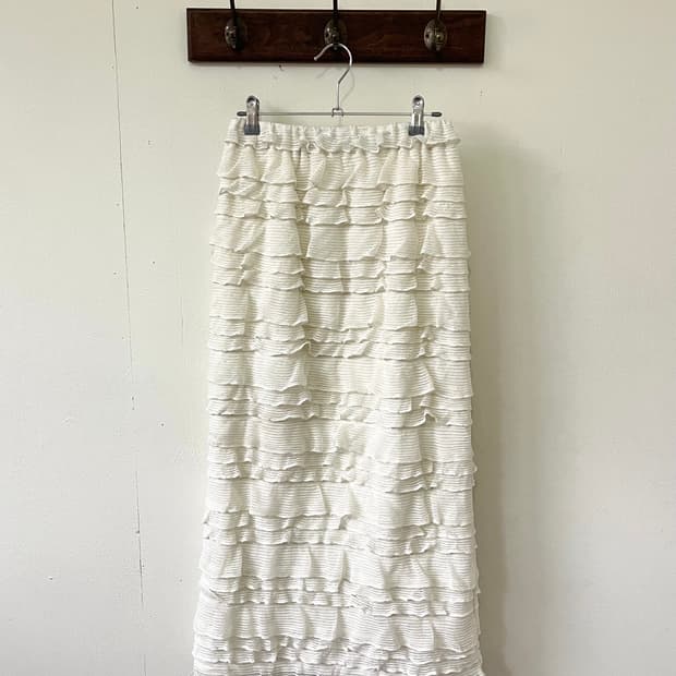 THE SHOP TK 화이트 프릴 스커트