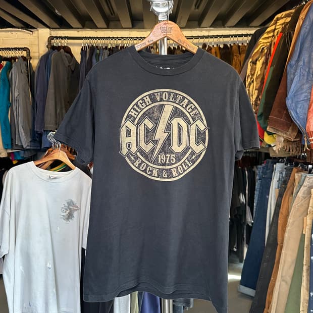 ACDC 락밴드 프린팅 티셔츠