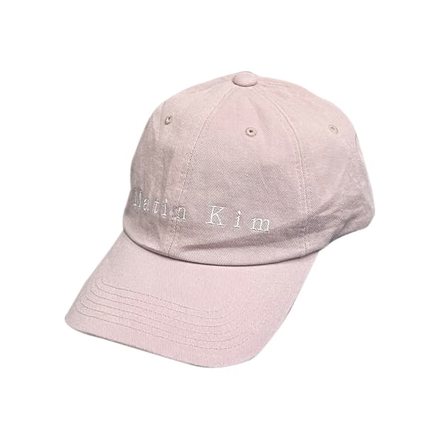 마뗑킴 라이트 핑크 코튼 워시드 볼캡 모자