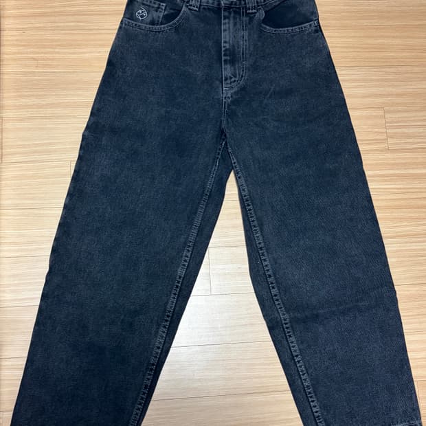 (새상품) 폴라 스케이트 빅보이 팬츠 실버블랙