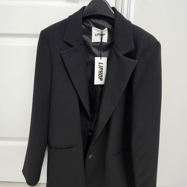 립합 오버핏 자켓 블랙 (새상품)