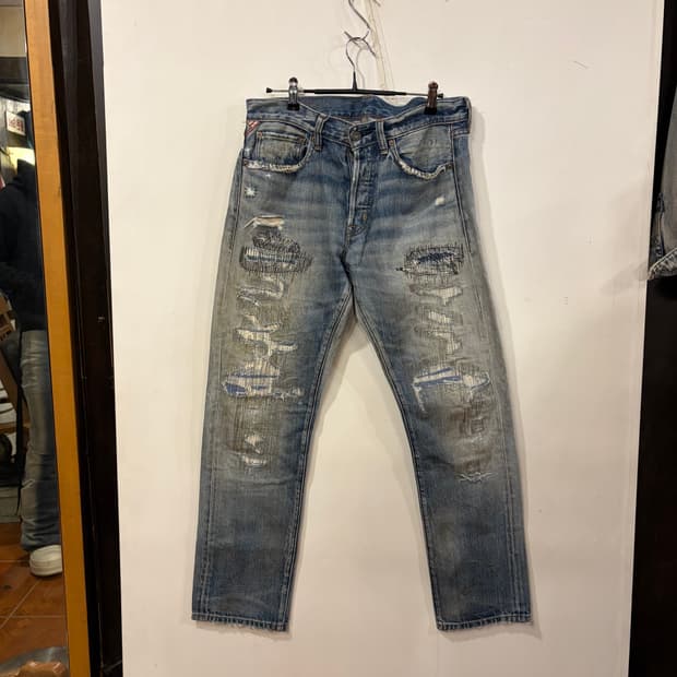 폴로 데님엔서플라이 패치워크 데님30