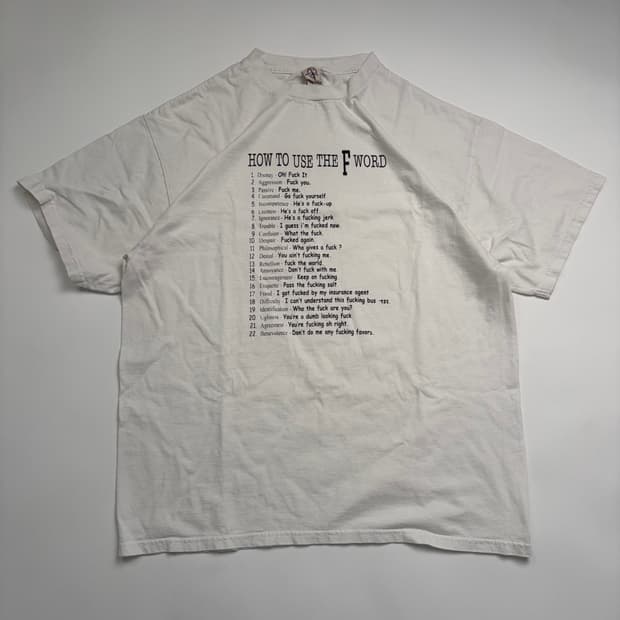 00s F Word Tee (white)