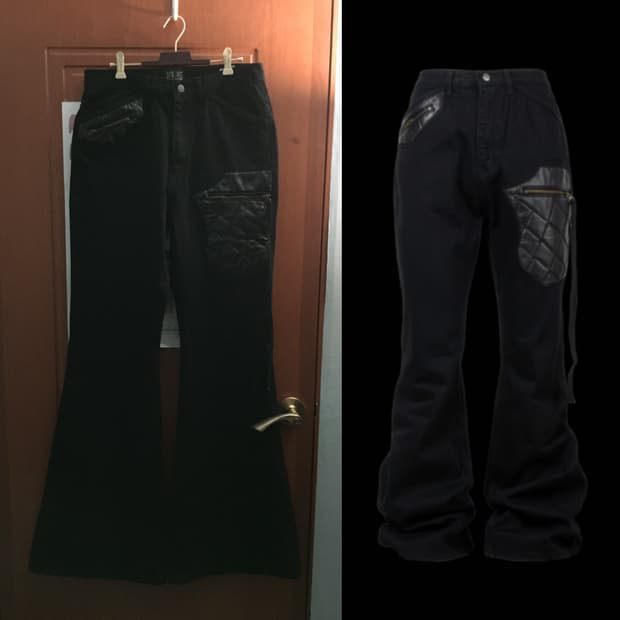 에모스탠스클럽 레더 패치 플레어 진 v2