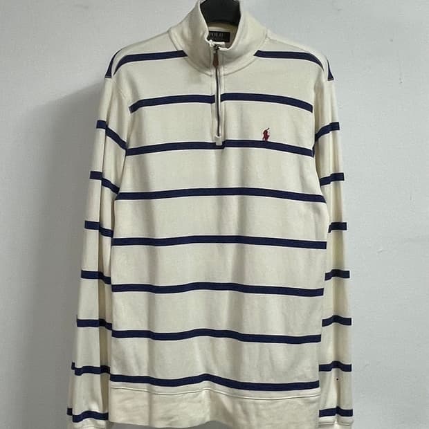 폴로 랄프로렌 보이즈 단가라 반집업 맨투맨 (on.551)