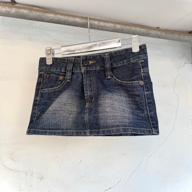 Denim mini skirt